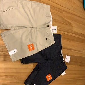 Two pairs of new Bermuda shorts, size 6.
